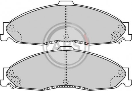 Тормозные колодки, дисковый тормоз (набор) A.B.S. 38749 (фото 1)