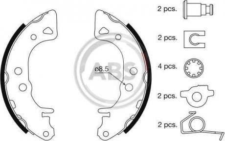 Гальмівні колодки (набір) A.B.S. 8833