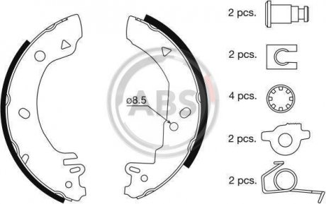 Тормозные колодки.) A.B.S. 8856
