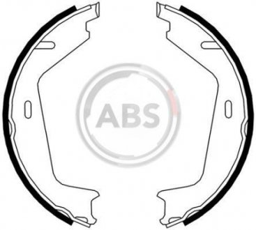 Комплект тормозных колодок, стояночная тормозная система A.B.S. 9071 (фото 1)