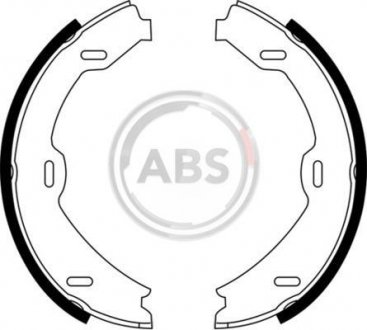 Комплект тормозных колодок, стояночная тормозная система A.B.S. 9140