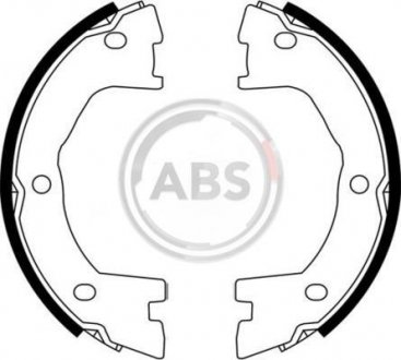 Комплект тормозных колодок, стояночная тормозная система A.B.S. 9199 (фото 1)