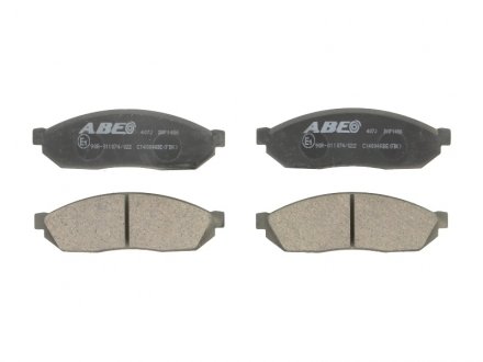 Комплект тормозных колодок, дисковый тормоз ABE C14004ABE (фото 1)