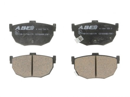 Комплект тормозных колодок, дисковый тормоз ABE C21026ABE (фото 1)