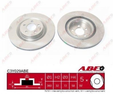 Диск тормозной ABE C3Y029ABE