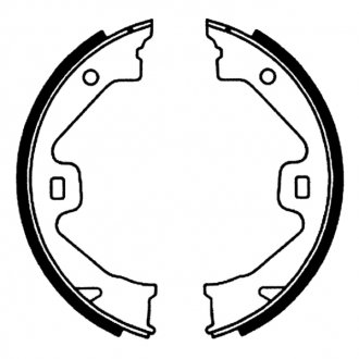 Комплект тормозных колодок, стояночная тормозная система ABE CRK000ABE