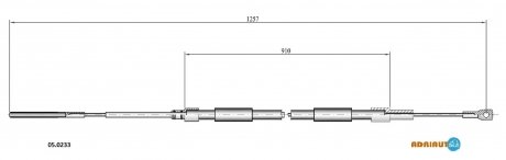 Трос ручного гальма ADRIAUTO 050233 (фото 1)