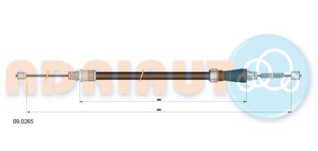Фото 1 - трос стояночного гальма задн Лів (890мм/890мм) JEEP CHEROKEE 2.1D-4.0 10.84-09.01 ADRIAUTO 090265 Трос стояночного гальма задн Лів (890мм/890мм) JEEP CHEROKEE 2.1D-4.0 10.84-09.01 ADRIAUTO 090265 (фото 1)