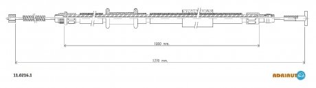 Трос ручного тормоза ADRIAUTO 11.0216.1
