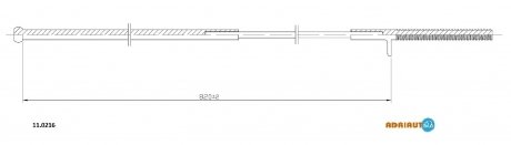Трос ручного гальма ADRIAUTO 11.0216
