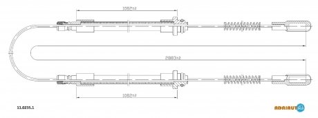 Трос стояночного гальма ADRIAUTO 1102351 (фото 1)