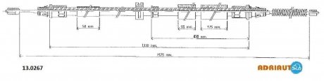 Трос ручного гальма ADRIAUTO 13.0267