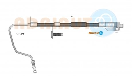 FORD Шланг тормозной задн. лев. EscortV 90- (унивесал) ADRIAUTO 13.1278 (фото 1)