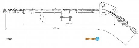 Трос ручного гальма ADRIAUTO 22.0228