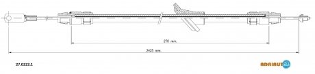 Трос стояночных тормозов ADRIAUTO 2702221