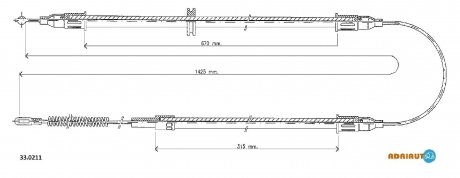 Трос ручного гальма ADRIAUTO 33.0211