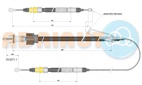 Тросик гальма стоянки ADRIAUTO 3302711