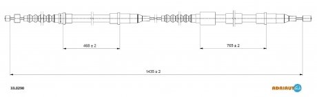 Трос ручного гальма ADRIAUTO 33.0290 (фото 1)