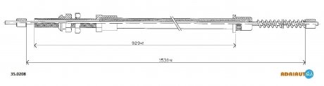 Трос ручного гальма ADRIAUTO 350208