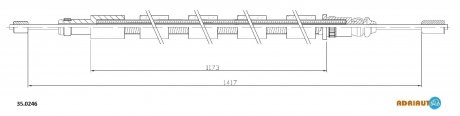 Трос ручного гальма ADRIAUTO 350246