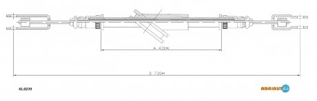 Трос ручного гальма ADRIAUTO 410239
