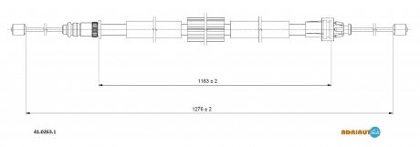 Трос остановочных тормозов ADRIAUTO 4102631 (фото 1)