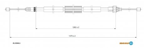 Трос остановочных тормозов ADRIAUTO 4102641 (фото 1)