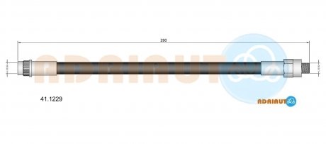RENAULT Шланг тормозн. задн.R25 -92 ADRIAUTO 41.1229