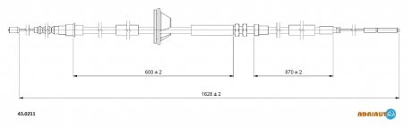 Трос ручного гальма ADRIAUTO 430211