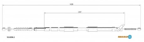 Трос ручного гальма ADRIAUTO 5202061 (фото 1)
