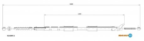 Трос ручного гальма ADRIAUTO 52.0207.1 (фото 1)