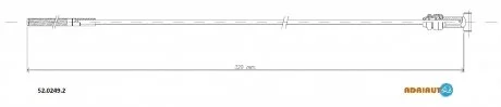 Трос стояночного гальма передн Лів/Прав (320мм) TOYOTA RAV 4 III, RAV 4 IV 2.0-3.5 11.05- ADRIAUTO 52.0249.2 (фото 1)