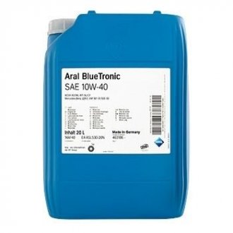 Моторна олія BlueTronic 10W-40 напівсинтетична 20 л ARAL 10487 (фото 1)