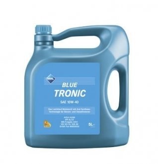 Моторное масло BlueTronic 10W-40 полусинтетическое 5 л ARAL 20485