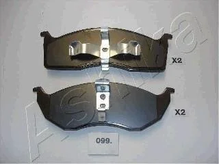 Гальмівні колодки, дискове гальмо (набір) ASHIKA 50-00-099