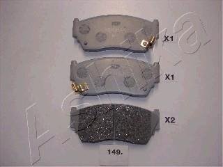 Комплект тормозных колодок, дисковый тормоз ASHIKA 50-01-149 (фото 1)
