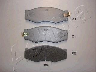 Комплект тормозных колодок, дисковый тормоз ASHIKA 50-01-195 (фото 1)