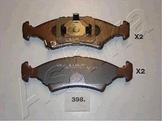 Комплект тормозных колодок, дисковый тормоз ASHIKA 50-03-398 (фото 1)