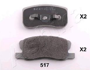 Тормозные колодки, дисковый тормоз (набор) ASHIKA 5005517 (фото 1)