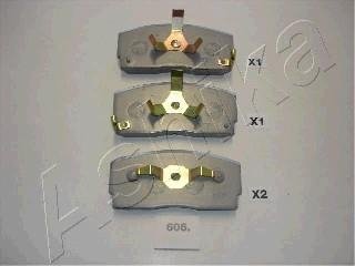 Комплект тормозных колодок, дисковый тормоз ASHIKA 50-06-606 (фото 1)
