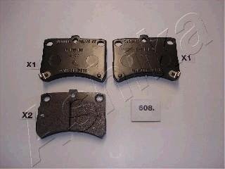 Комплект тормозных колодок, дисковый тормоз ASHIKA 50-06-608 (фото 1)