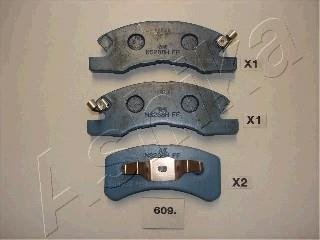 Комплект тормозных колодок, дисковый тормоз ASHIKA 50-06-609 (фото 1)