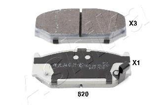 Гальмівні колодки, дискове гальмо (набір) ASHIKA 50-08-820