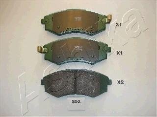 Комплект тормозных колодок, дисковый тормоз ASHIKA 50-0S-S02 (фото 1)