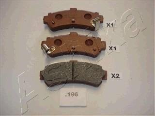 Комплект тормозных колодок, дисковый тормоз ASHIKA 51-01-196 (фото 1)