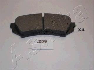 Комплект тормозных колодок, дисковый тормоз ASHIKA 51-02-259