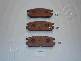 Комплект тормозных колодок, дисковый тормоз ASHIKA 51-09-999 (фото 1)