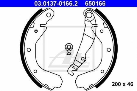 Комплект тормозных колодок 03.0137-0166.2 ATE 03013701662