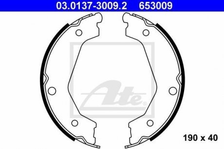 Тормозные колодки ручного тормоза ATE 03013730092 (фото 1)