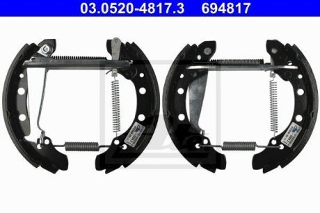 Комплект гальмівних колодок ATE 03.0520-4817.3
